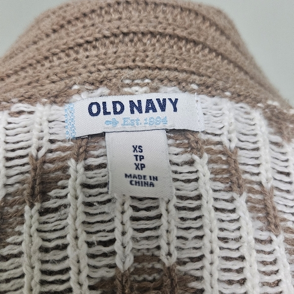 Old Navy Brown White Tribal Aztec Open Front Cardigan Sweater Womens Size XSmall - Picture 5 of 5